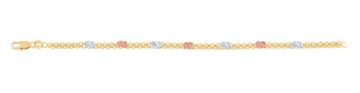 18K Gold Layered Oro Laminado Bracelet 71.0303-7.5